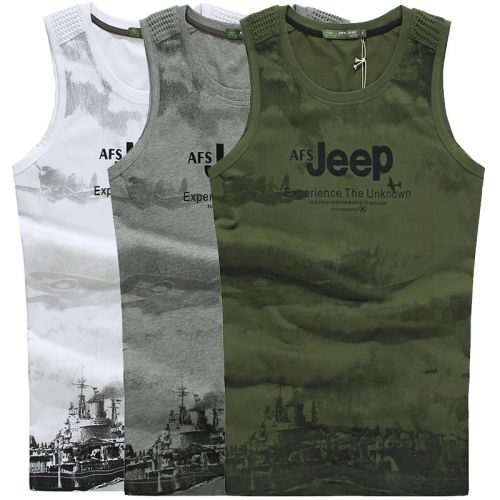 Débardeur homme maillot de corps AFS JEEP en coton pour été - Ref 1598763