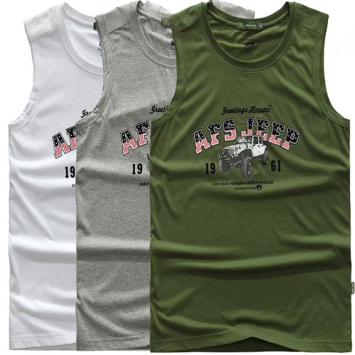 Débardeur homme maillot de corps AFS JEEP en coton pour été - Ref 1598768