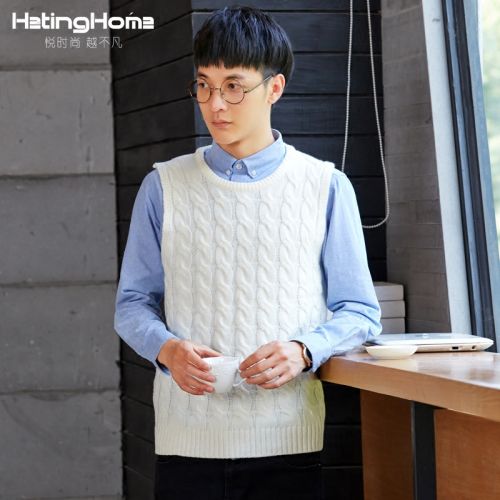 Débardeur homme Woolen gilet HETINGHOME en acrylique pour automne - Ref 1598792