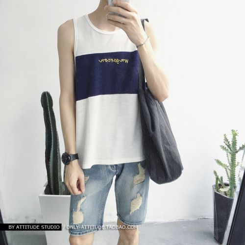 Débardeur homme maillot de corps en coton pour été - Ref 1598873