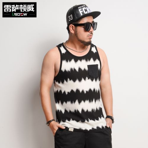 Débardeur homme maillot de corps LSDZW en coton ammoniac pour été - Ref 1598992