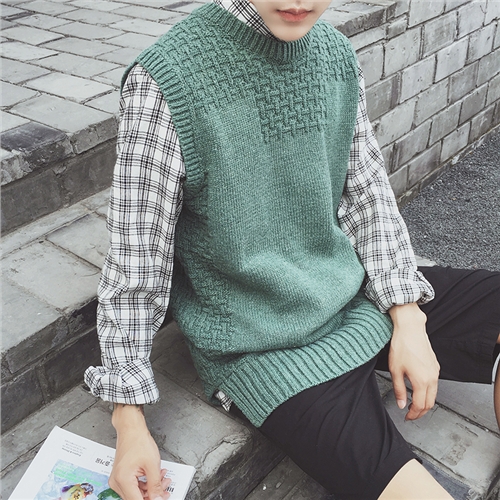 Débardeur homme Woolen gilet en coton pour automne - Ref 1599111