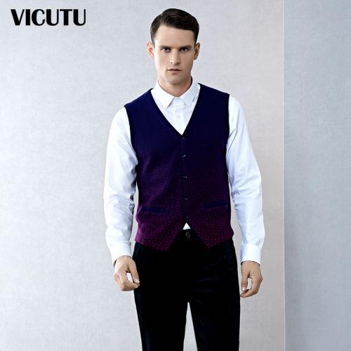 Débardeur homme Woolen gilet VICUTU en laine pour automne - Ref 1599160
