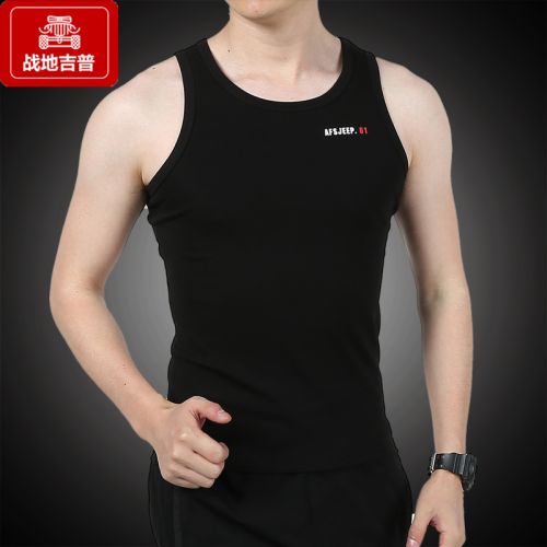 Débardeur homme maillot de corps AFS JEEP Coton fibre élastique polyuréthane spandex pour été - Ref 1599213