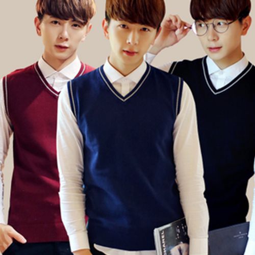 Débardeur homme Woolen gilet en coton pour automne - Ref 1599217