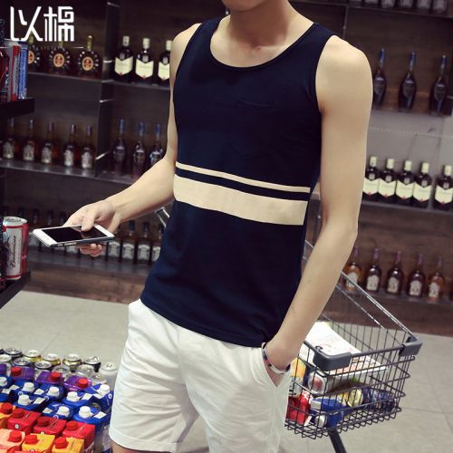 Débardeur homme maillot de corps YYEECOTTON coton, des fibres polyester à pour été - Ref 1599235