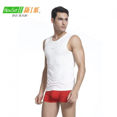 Débardeur homme maillot de corps NEWSET1 les fibres viscose rayonne polyuréthane élastique fibreux spandex pour été - Ref 1599238