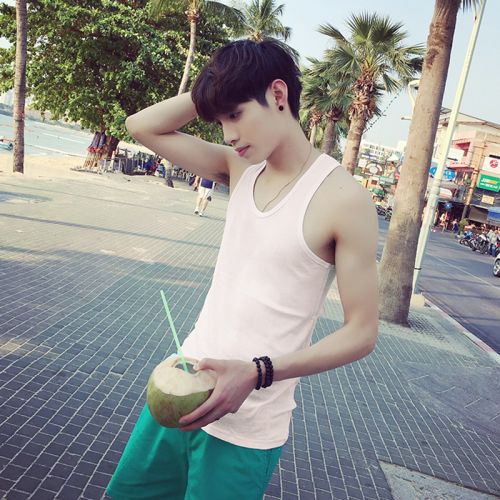 Débardeur homme maillot de corps en coton pour été - Ref 1599297