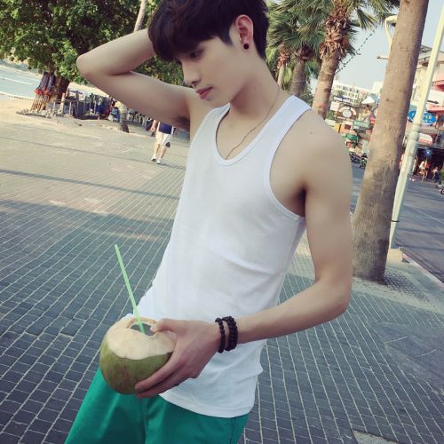 Débardeur homme maillot de corps en coton pour été - Ref 1599303