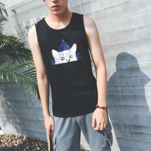 Débardeur homme maillot de corps en coton pour été - Ref 1599334