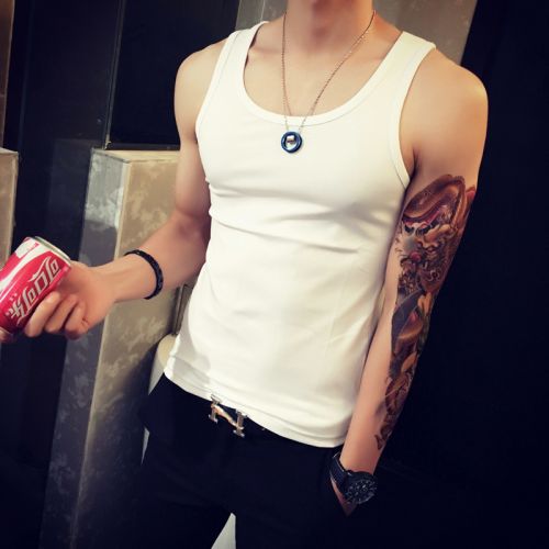 Débardeur homme maillot de corps en coton pour été - Ref 1599343