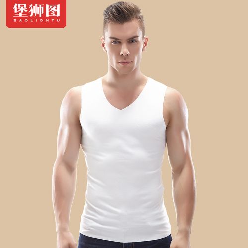 Débardeur homme maillot de corps BAOLIONTU en coton pour été - Ref 1599369