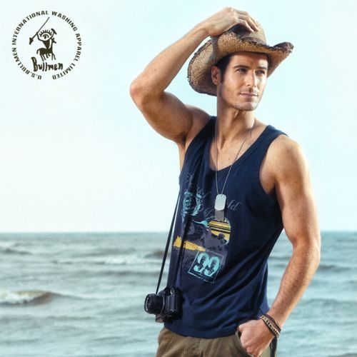 Débardeur homme maillot de corps BULLMEN en coton pour été - Ref 1599374