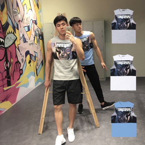 Débardeur homme maillot de corps TOMATOPAPA en coton pour été - Ref 1599560