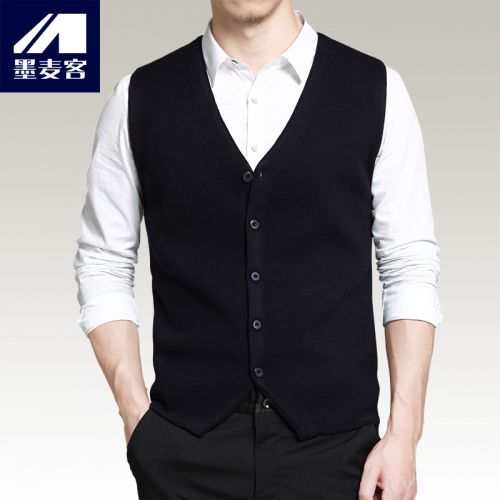 Débardeur homme Woolen gilet MMAICCO en laine pour automne - Ref 1599672
