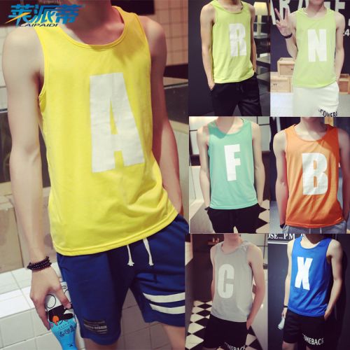 Débardeur homme maillot de corps Coton fibre élastique polyuréthane spandex pour été - Ref 1599673