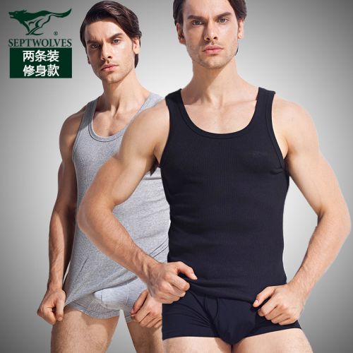 Débardeur homme maillot de corps SEPTWOLVES en coton pour été - Ref 1599692