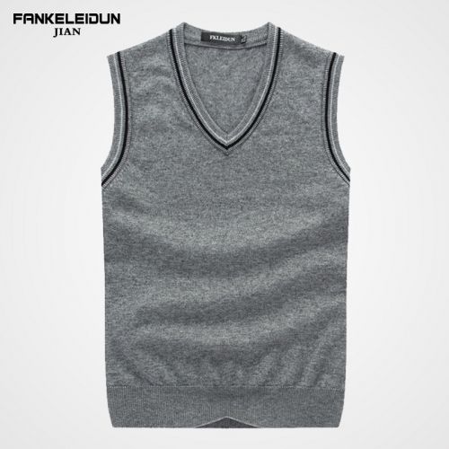 Débardeur homme Woolen gilet en laine pour automne - Ref 1599703