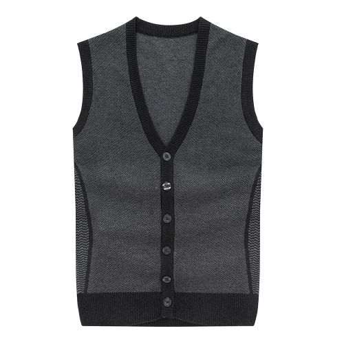 Débardeur homme Woolen gilet en laine pour automne - Ref 1599708