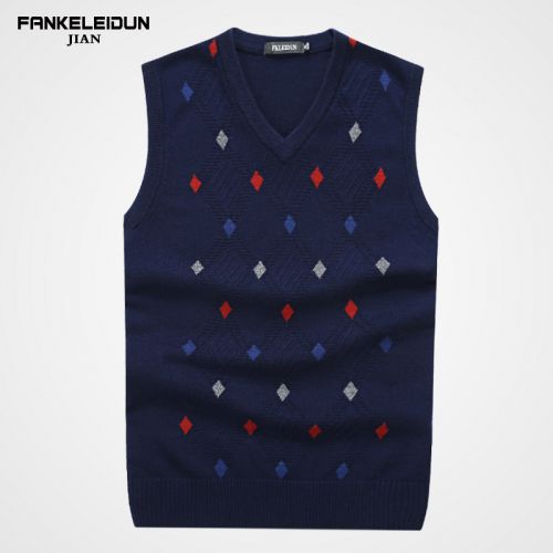 Débardeur homme Woolen gilet Laine de fibres polyester polyacrylonitrile acrylique polyamide nylon pour automne - Ref 1599712