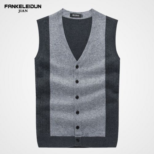 Débardeur homme Woolen gilet en laine pour automne - Ref 1599715