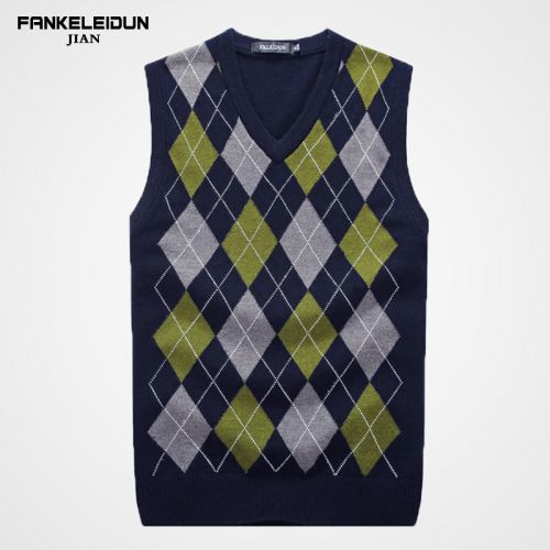 Débardeur homme Woolen gilet en laine pour automne - Ref 1599734