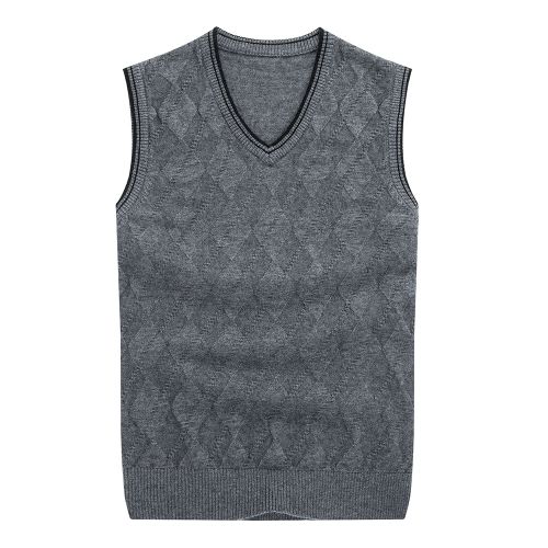 Débardeur homme Woolen gilet en laine pour automne - Ref 1599737