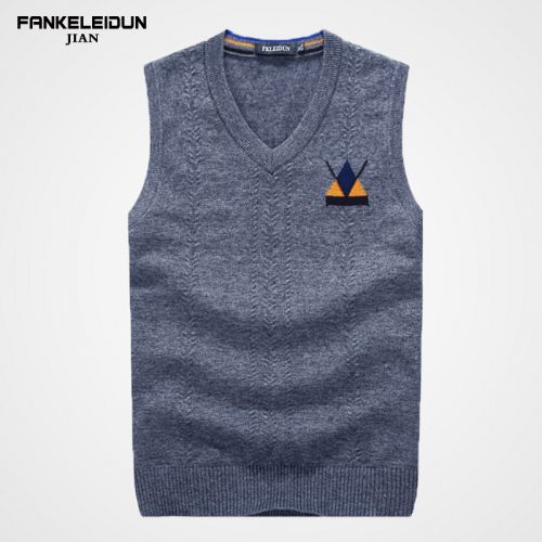 Débardeur homme Woolen gilet en laine pour automne - Ref 1599747