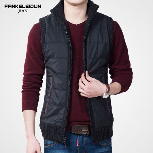 Débardeur homme Woolen gilet fibres de polyacrylonitrile acrylique viscose rayonne pour automne - Ref 1599748