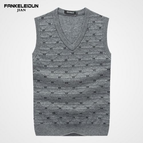 Débardeur homme Woolen gilet en laine pour automne - Ref 1599750