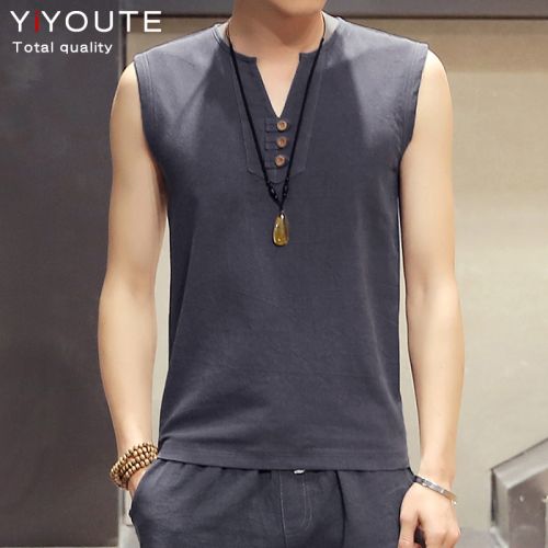 Débardeur homme maillot de corps en coton pour été - Ref 1599755