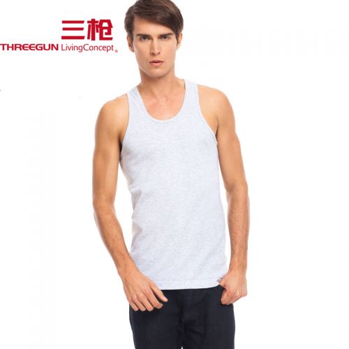 Débardeur homme maillot de corps THREEGUN en coton pour été - Ref 1600202