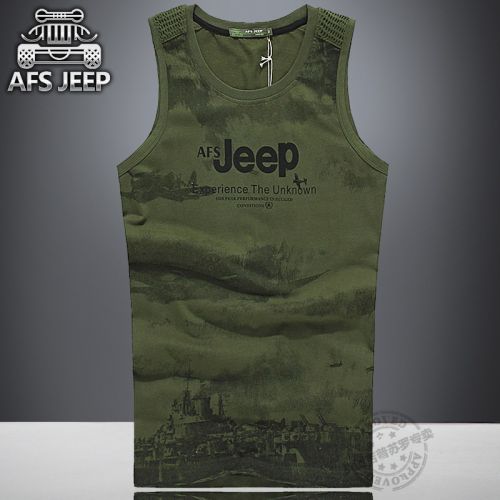 Débardeur homme maillot de corps AFS JEEP en coton pour été - Ref 1600267