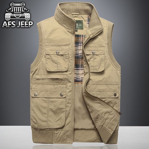 Débardeur homme Cotton vest AFS JEEP en coton pour automne - Ref 1600268