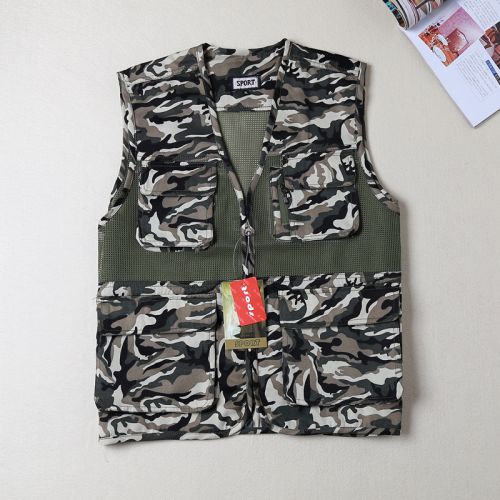 Débardeur sport uniGenre camouflage gilet en polyester - Ref 539450