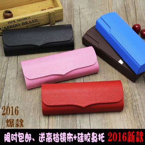 Etui à lunettes en métal raffiné grain de bois PU - Ref 1242141