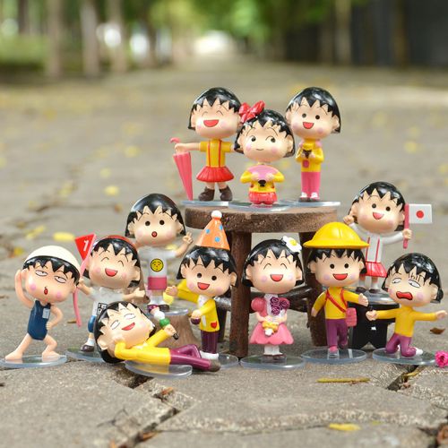 Figurine manga en PVC Chibi Maruko enfant cerise - Ref 2699092