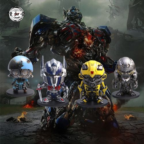 Figurine manga HASBRO en plastique transformateurs Optimus Prime Bumblebee inspecteur moto bleu Megatron - Ref 2699188