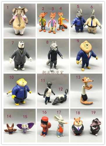 Figurine manga TOMY en PVC Crazy Town animaux - Ref 2699652