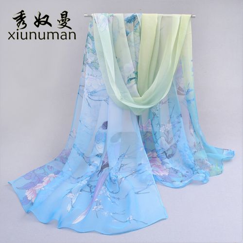 Foulard pour femme en mousseline de soie - Ref 1932578