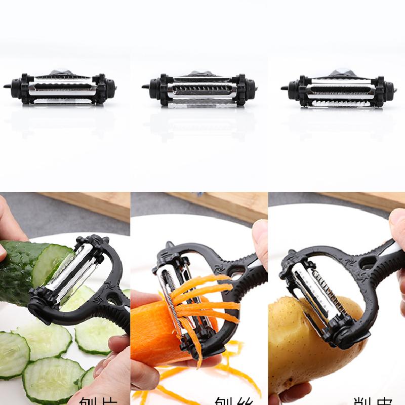Gadget cuisine - couteau d office multi-fonction orange gris noir à fruits en céramique Ref 3405780