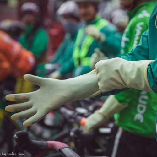 Gants de cycliste mixte - Ref 2248019