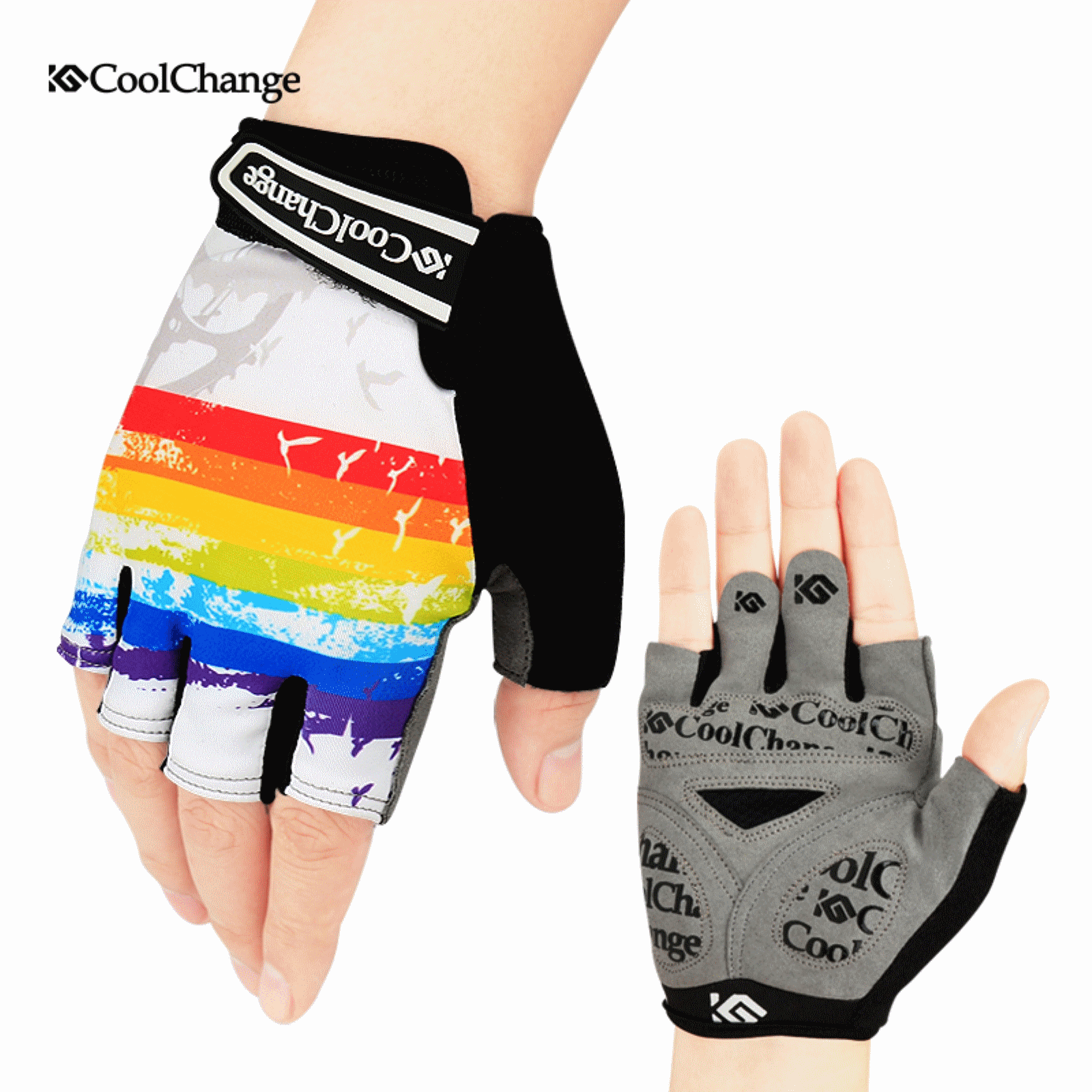Gants de cycliste mixte COOLCHANGE - Ref 2251091