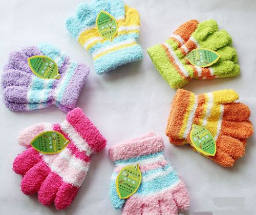 Gants pour enfants en velours - Ref 2147123