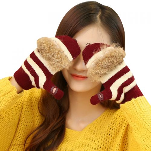 Gants pour femme en Poil de lapin - Ref 3157007