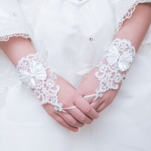 Gants pour fille en dentelle - Ref 2149661