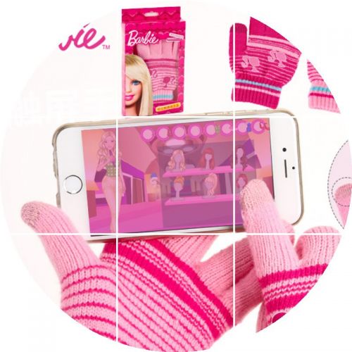 Gants pour fille BARBIE en acrylique - Ref 2149741