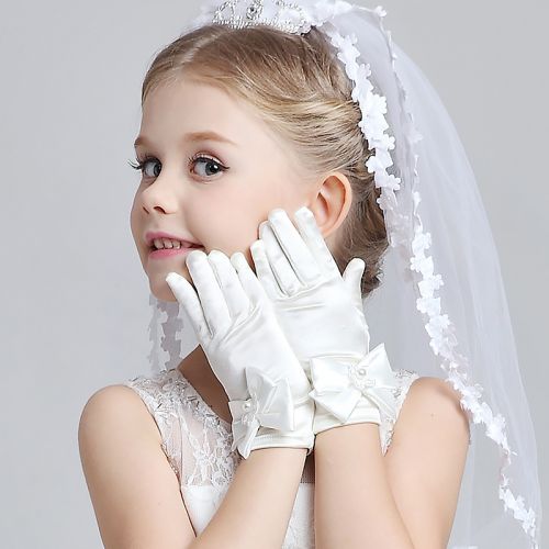 Gants pour fille en satin - Ref 2149817