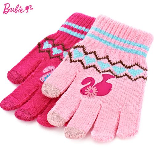 Gants pour fille BARBIE en acrylique - Ref 2150042