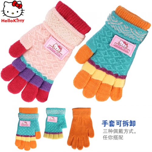 Gants pour fille HELLO KITTY en acrylique - Ref 2150111